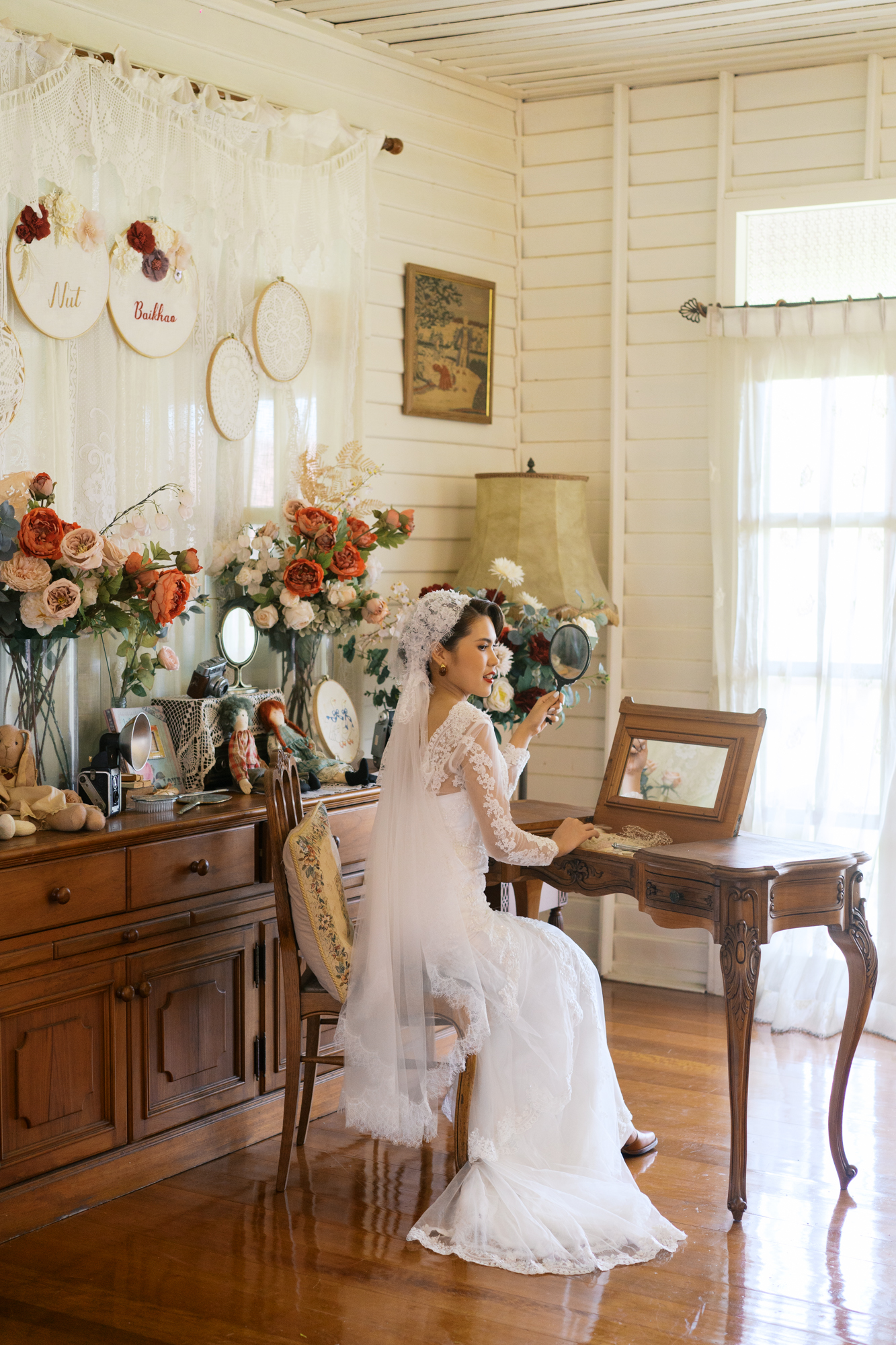 thai wedding photo at Maison de Mamie wedding venue, garden wedding, Thai wedding ceremony, Thailand wedding destination,
Thailand wedding venue, vintage wedding