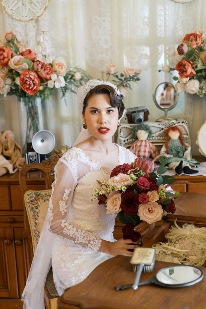 thai wedding photo at Maison de Mamie wedding venue, garden wedding, Thai wedding ceremony, Thailand wedding destination,
Thailand wedding venue, vintage wedding