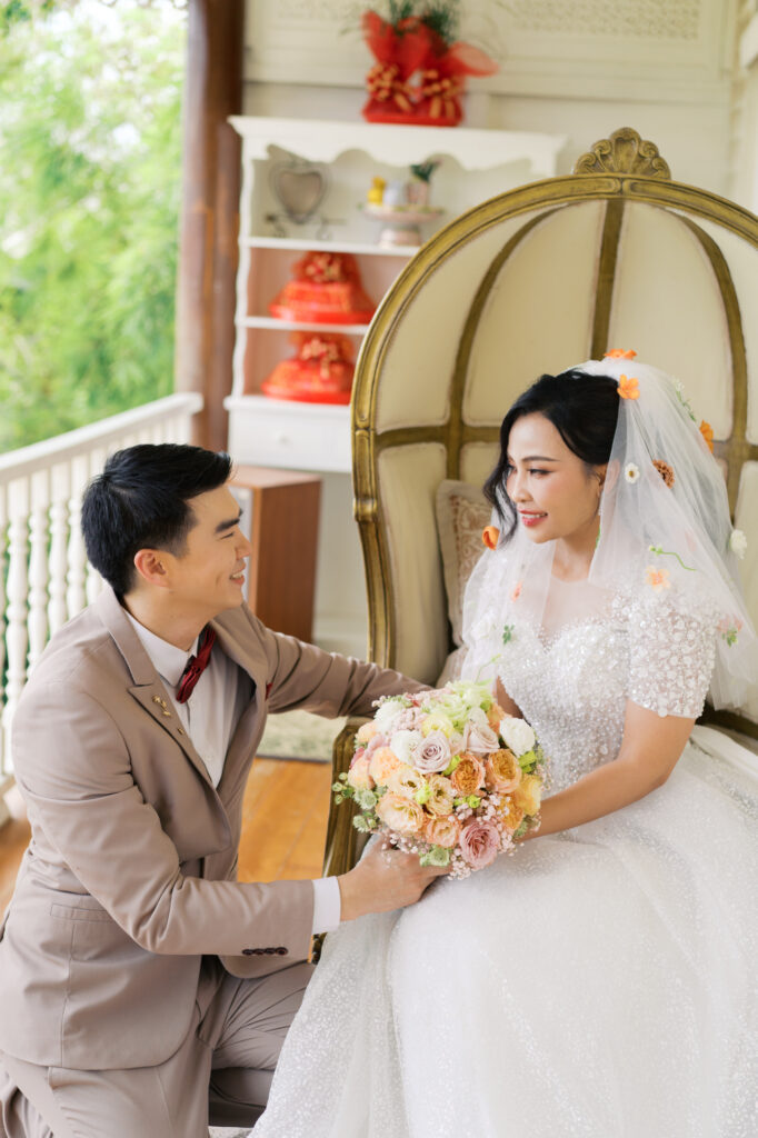 thai wedding photo at Maison de Mamie wedding venue, garden wedding, Thai wedding ceremony, Thailand wedding destination,
Thailand wedding venue, vintage wedding
