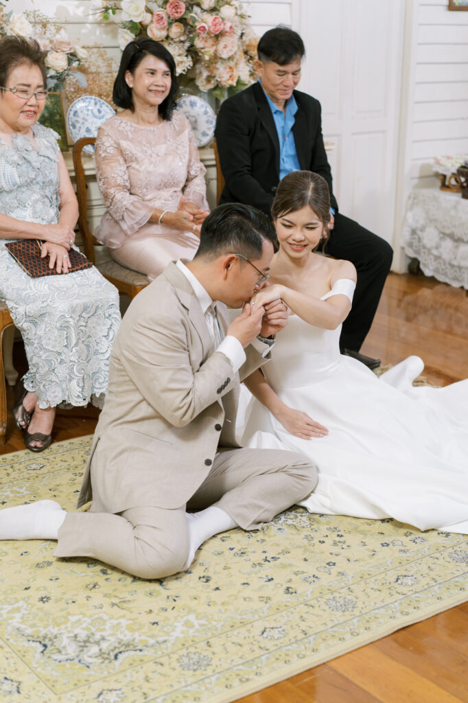 thai wedding photo at Maison de Mamie wedding venue, garden wedding, Thai wedding ceremony, Thailand wedding destination,
Thailand wedding venue