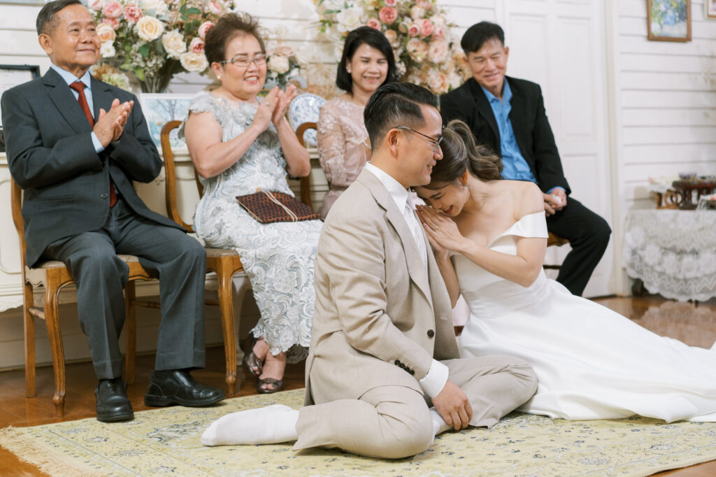 thai wedding photo at Maison de Mamie wedding venue, garden wedding, Thai wedding ceremony, Thailand wedding destination,
Thailand wedding venue
