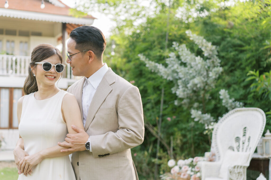 thai wedding photo at Maison de Mamie wedding venue, garden wedding, Thai wedding ceremony, Thailand wedding destination,
Thailand wedding venue