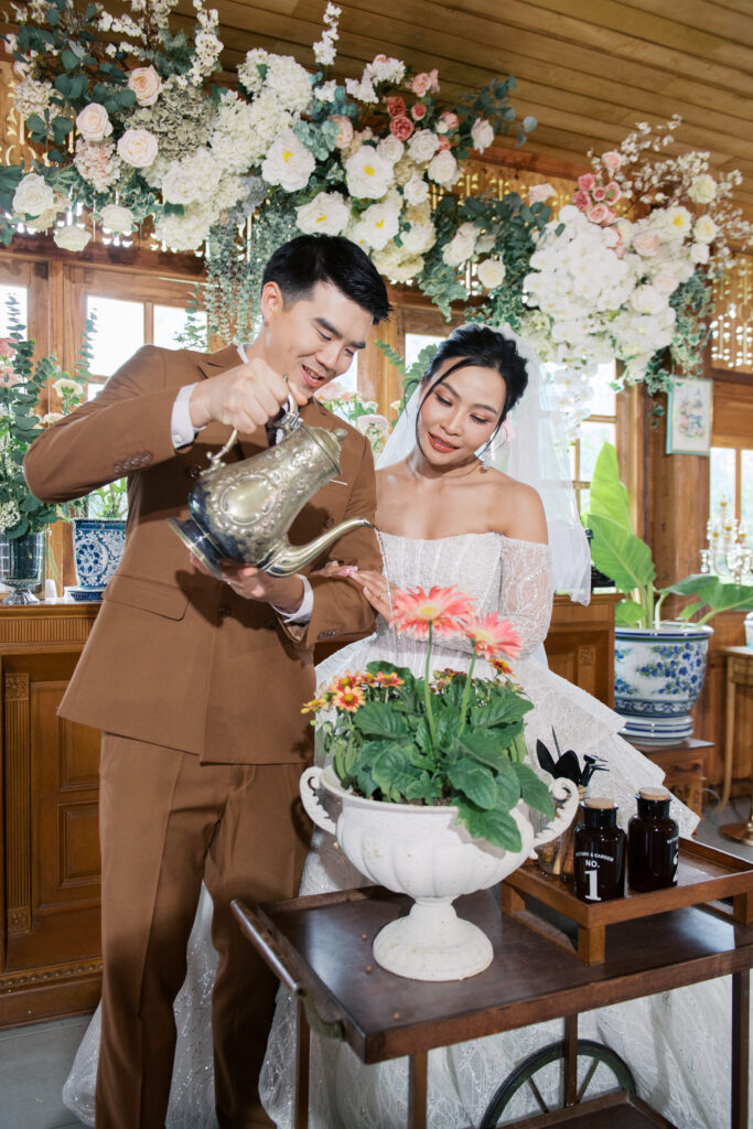 thai wedding photo at Maison de Mamie wedding venue, garden wedding, Thai wedding ceremony, Thailand wedding destination,
Thailand wedding venue, vintage wedding