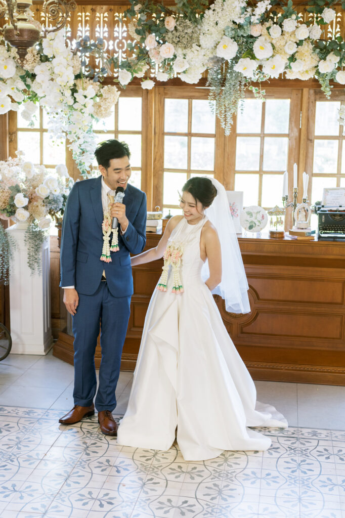 thai wedding photo at Maison de Mamie wedding venue, garden wedding, Thai wedding ceremony, Thailand wedding destination,
Thailand wedding venue, vintage wedding