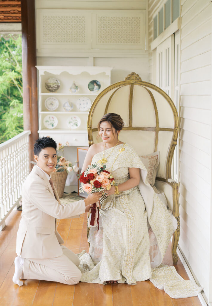 thai wedding photo at Maison de Mamie wedding venue, garden wedding, Thai wedding ceremony, Thailand wedding destination,
Thailand wedding venue, vintage wedding