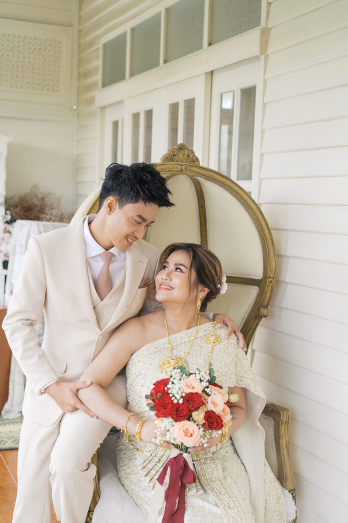 thai wedding photo at Maison de Mamie wedding venue, garden wedding, Thai wedding ceremony, Thailand wedding destination,
Thailand wedding venue, vintage wedding