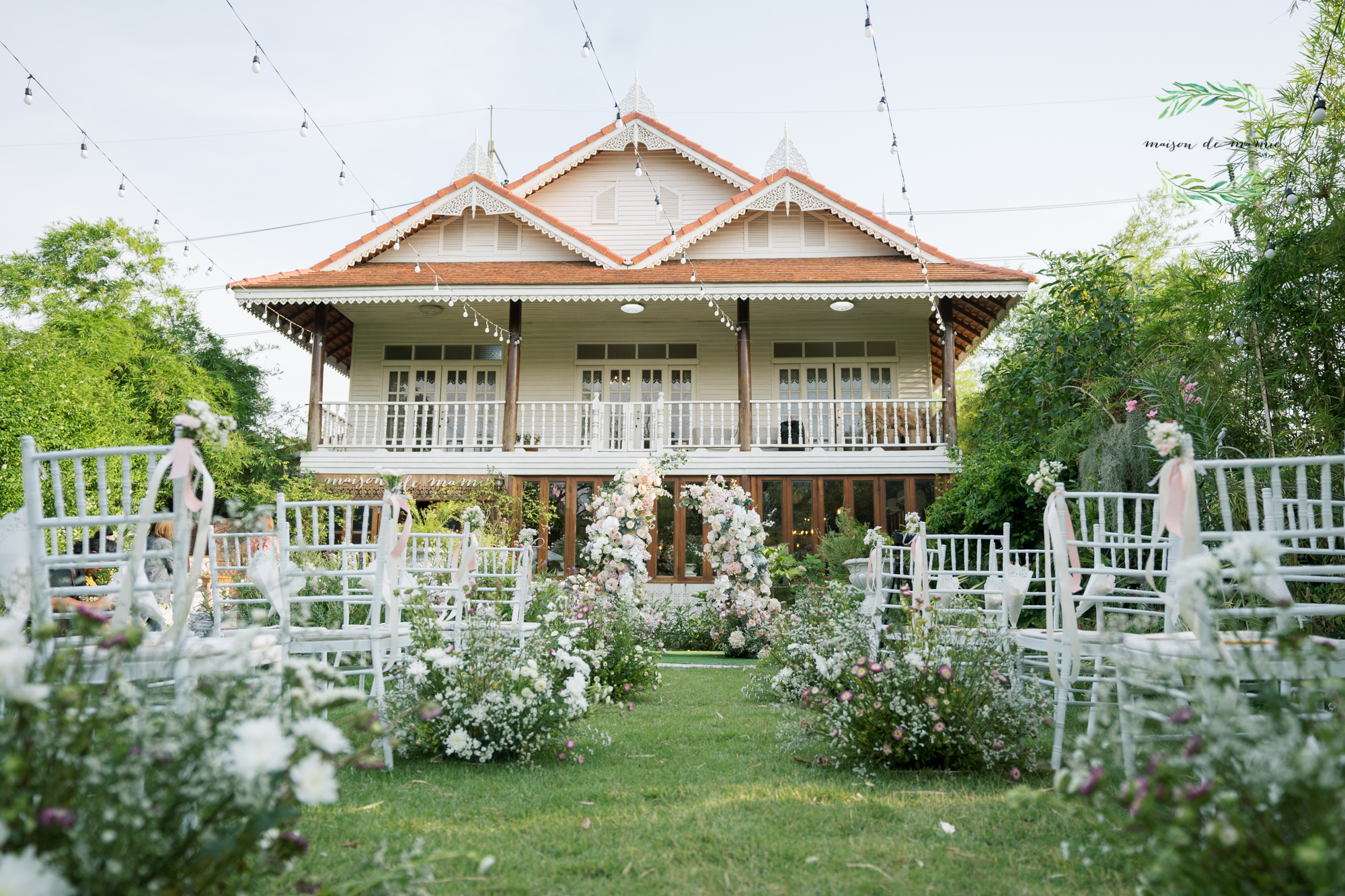 garden wedding, vow ceremony, maison de mamie wedding venue, Thailand wedding venue, สถานที่จัดงานแต่งงาน, เมซองเดอมามี, สถานที่จัดงานในสวน