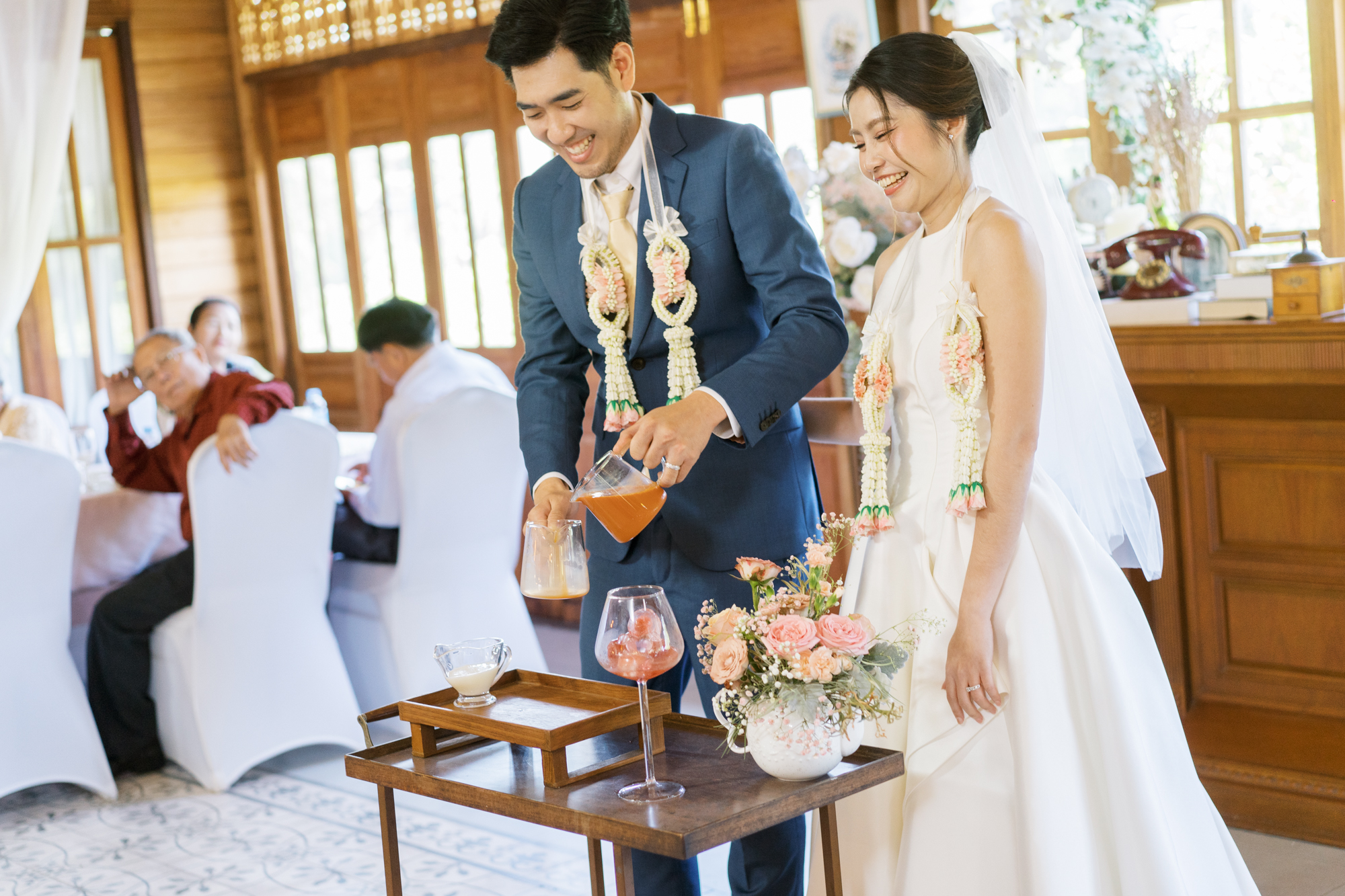 thai wedding photo at Maison de Mamie wedding venue, garden wedding, Thai wedding ceremony, Thailand wedding destination,
Thailand wedding venue, vintage wedding