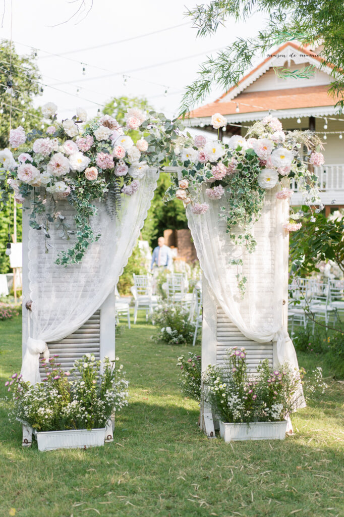 garden wedding, vow ceremony, maison de mamie wedding venue, Thailand wedding venue, สถานที่จัดงานแต่งงาน, เมซองเดอมามี, สถานที่จัดงานในสวน