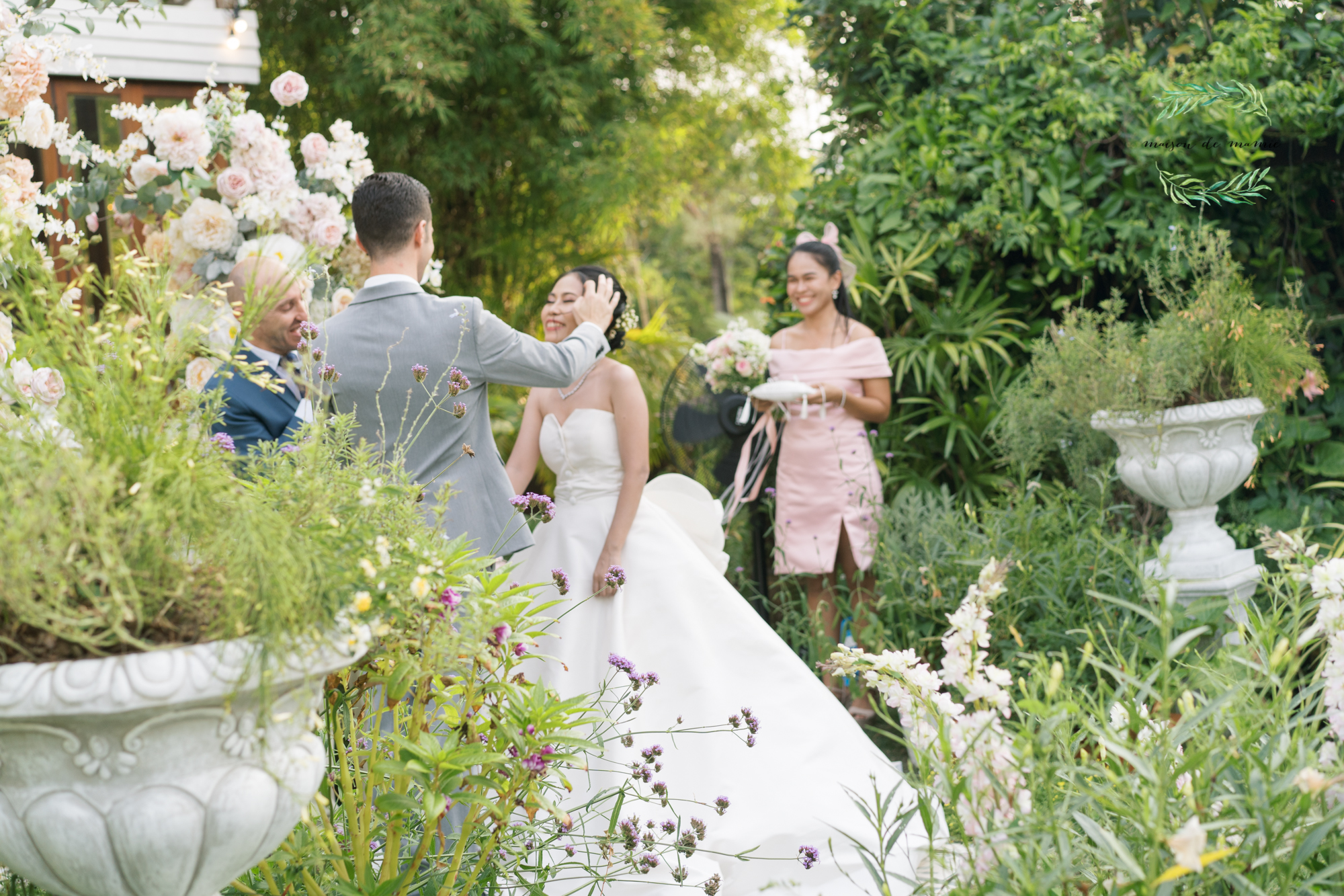garden wedding, vow ceremony, maison de mamie wedding venue, Thailand wedding venue, สถานที่จัดงานแต่งงาน, เมซองเดอมามี, สถานที่จัดงานในสวน