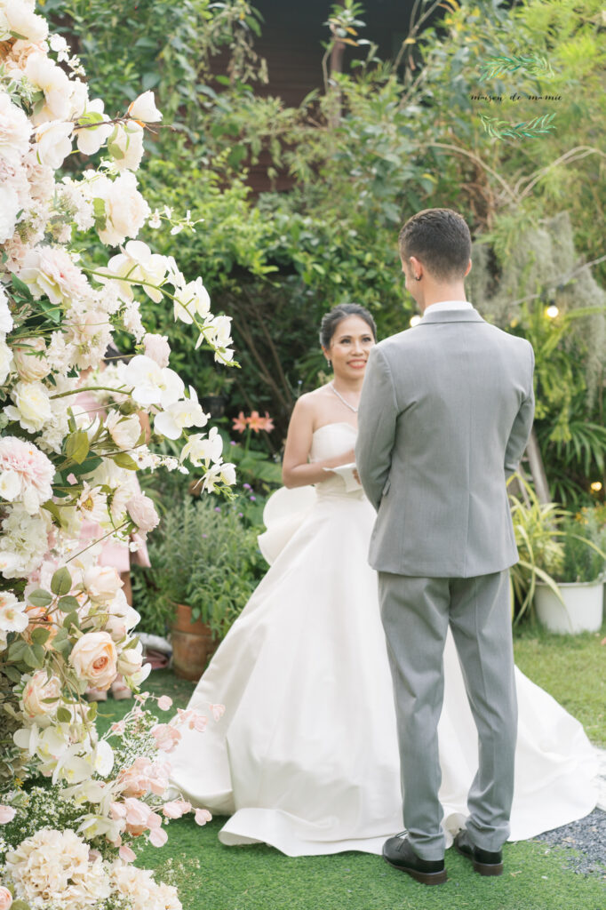 garden wedding, vow ceremony, maison de mamie wedding venue, Thailand wedding venue, สถานที่จัดงานแต่งงาน, เมซองเดอมามี, สถานที่จัดงานในสวน