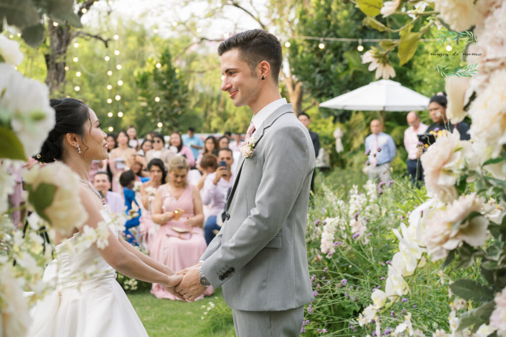 garden wedding, vow ceremony, maison de mamie wedding venue, Thailand wedding venue, สถานที่จัดงานแต่งงาน, เมซองเดอมามี, สถานที่จัดงานในสวน