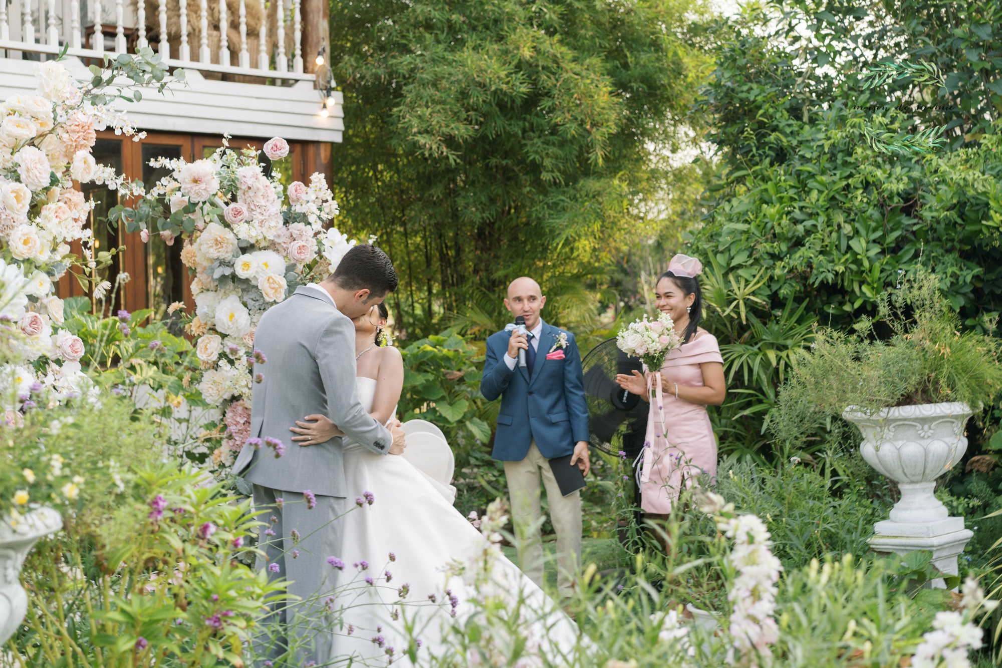 garden wedding, vow ceremony, maison de mamie wedding venue, Thailand wedding venue, สถานที่จัดงานแต่งงาน, เมซองเดอมามี, สถานที่จัดงานในสวน
