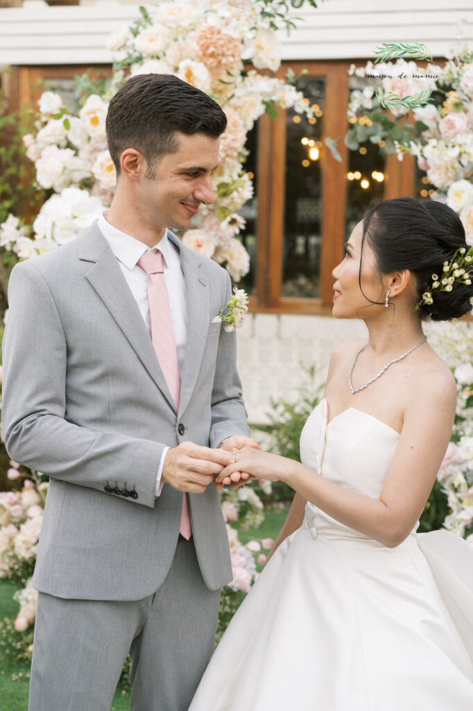 garden wedding, vow ceremony, maison de mamie wedding venue, Thailand wedding venue, สถานที่จัดงานแต่งงาน, เมซองเดอมามี, สถานที่จัดงานในสวน