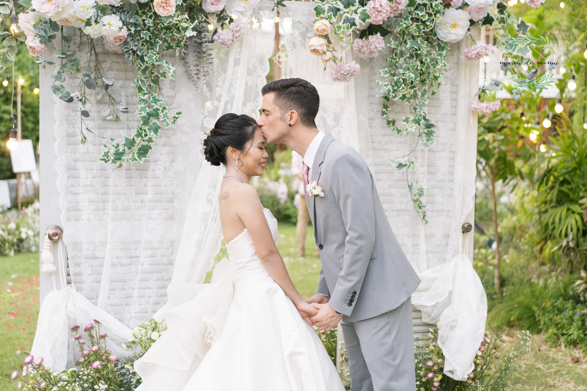 garden wedding, vow ceremony, maison de mamie wedding venue, Thailand wedding venue, สถานที่จัดงานแต่งงาน, เมซองเดอมามี, สถานที่จัดงานในสวน