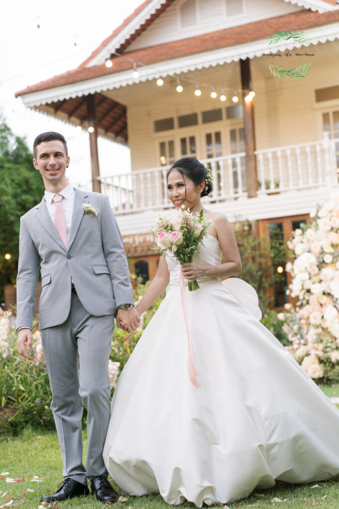 garden wedding, vow ceremony, maison de mamie wedding venue, Thailand wedding venue, สถานที่จัดงานแต่งงาน, เมซองเดอมามี, สถานที่จัดงานในสวน