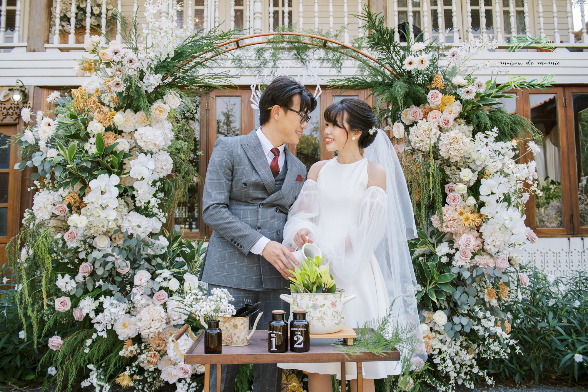 maisondemamie, wedding venue, vintage wedding, classic wedding, เมซองเดอมามี, สถานที่จัดงานแต่งงาน, gardenwedding, สถานที่จัดงานแต่งงานในสวน,พิธียกน้ำชา