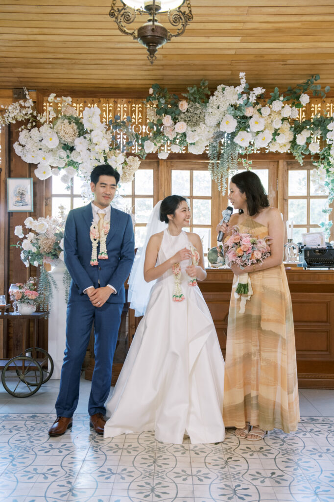 thai wedding photo at Maison de Mamie wedding venue, garden wedding, Thai wedding ceremony, Thailand wedding destination,
Thailand wedding venue, vintage wedding