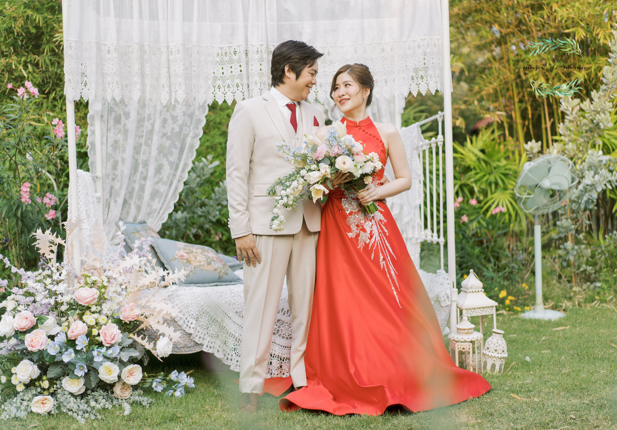 thai wedding photo at Maison de Mamie wedding venue, garden wedding, Thai wedding ceremony, Thailand wedding destination,
Thailand wedding venue, vintage wedding