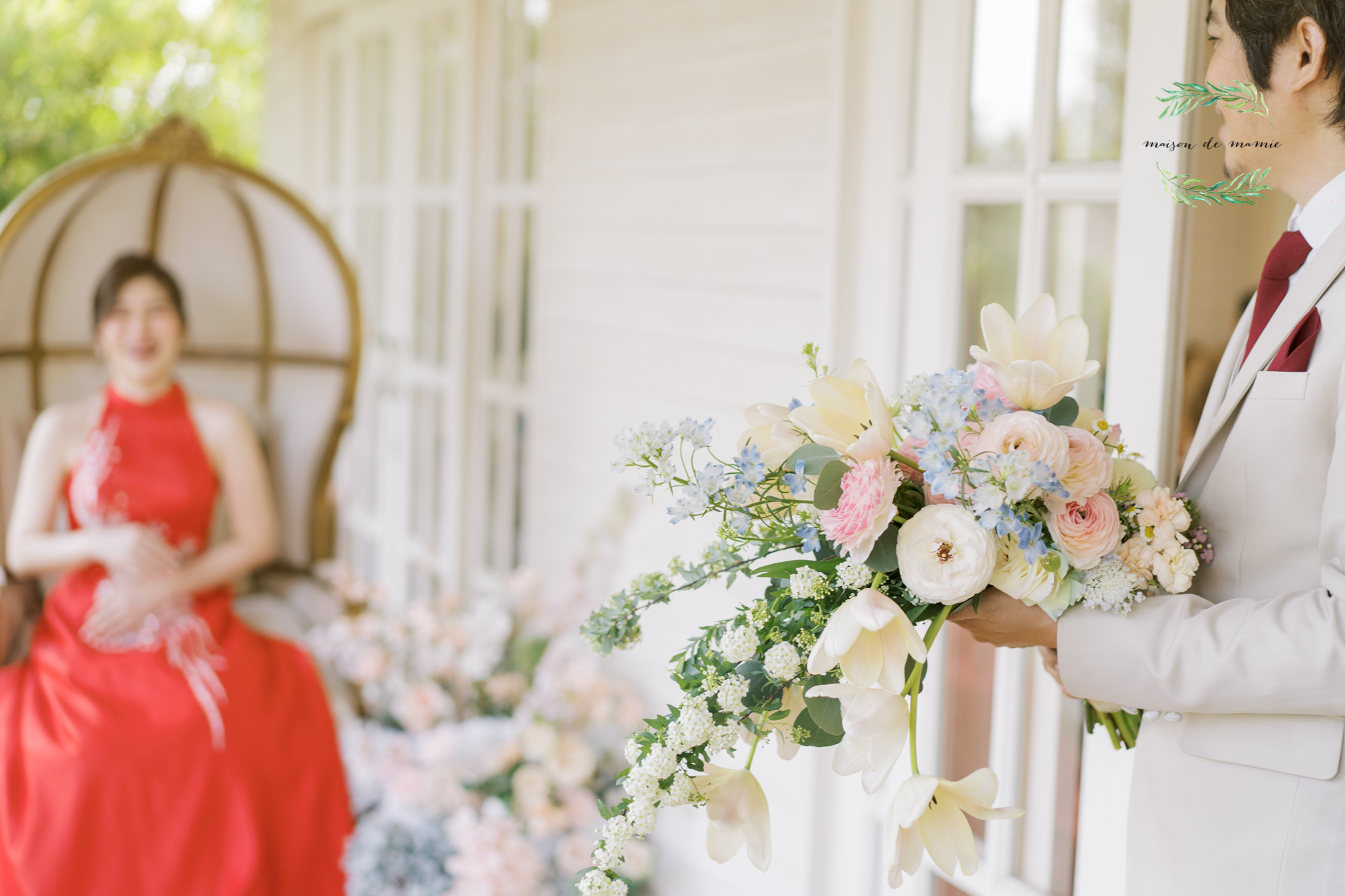 thai wedding photo at Maison de Mamie wedding venue, garden wedding, Thai wedding ceremony, Thailand wedding destination,
Thailand wedding venue, vintage wedding