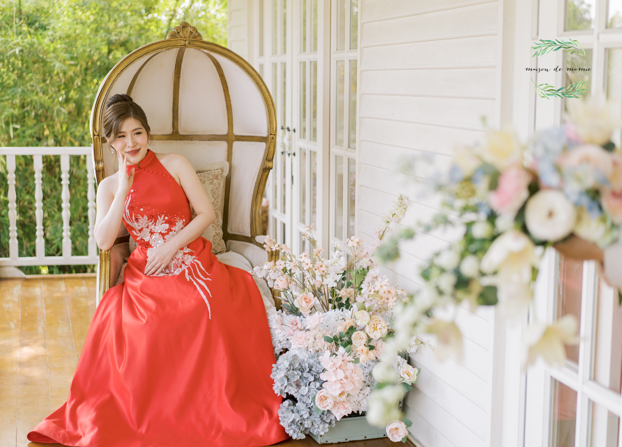 thai wedding photo at Maison de Mamie wedding venue, garden wedding, Thai wedding ceremony, Thailand wedding destination,
Thailand wedding venue, vintage wedding