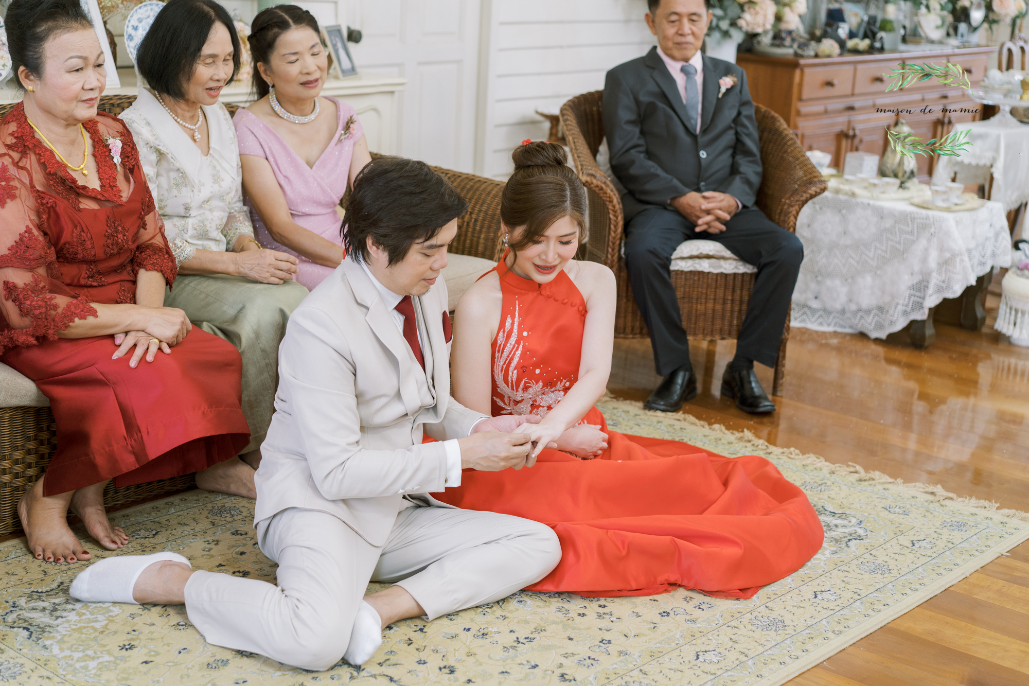 thai wedding photo at Maison de Mamie wedding venue, garden wedding, Thai wedding ceremony, Thailand wedding destination,
Thailand wedding venue, vintage wedding