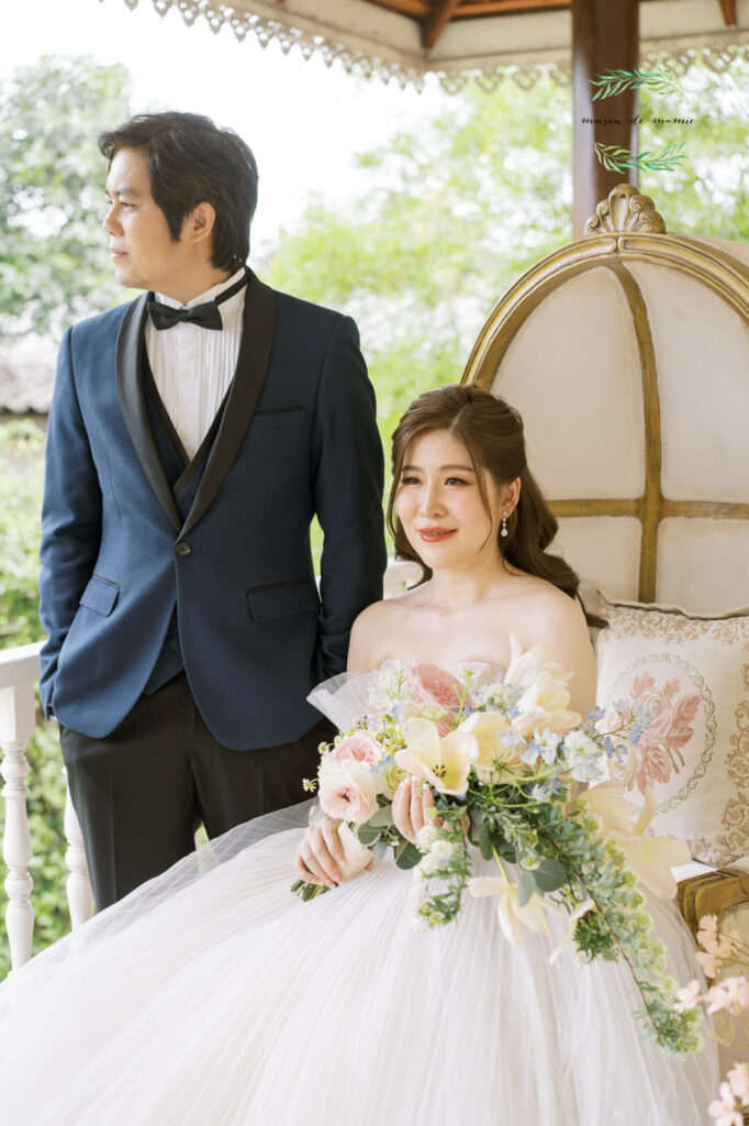 thai wedding photo at Maison de Mamie wedding venue, garden wedding, Thai wedding ceremony, Thailand wedding destination,
Thailand wedding venue, vintage wedding