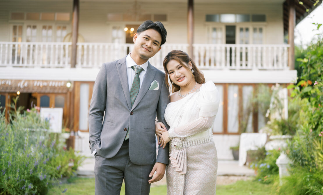 thai wedding photo at Maison de Mamie wedding venue, garden wedding, Thai wedding ceremony, Thailand wedding destination, Thailand wedding venue