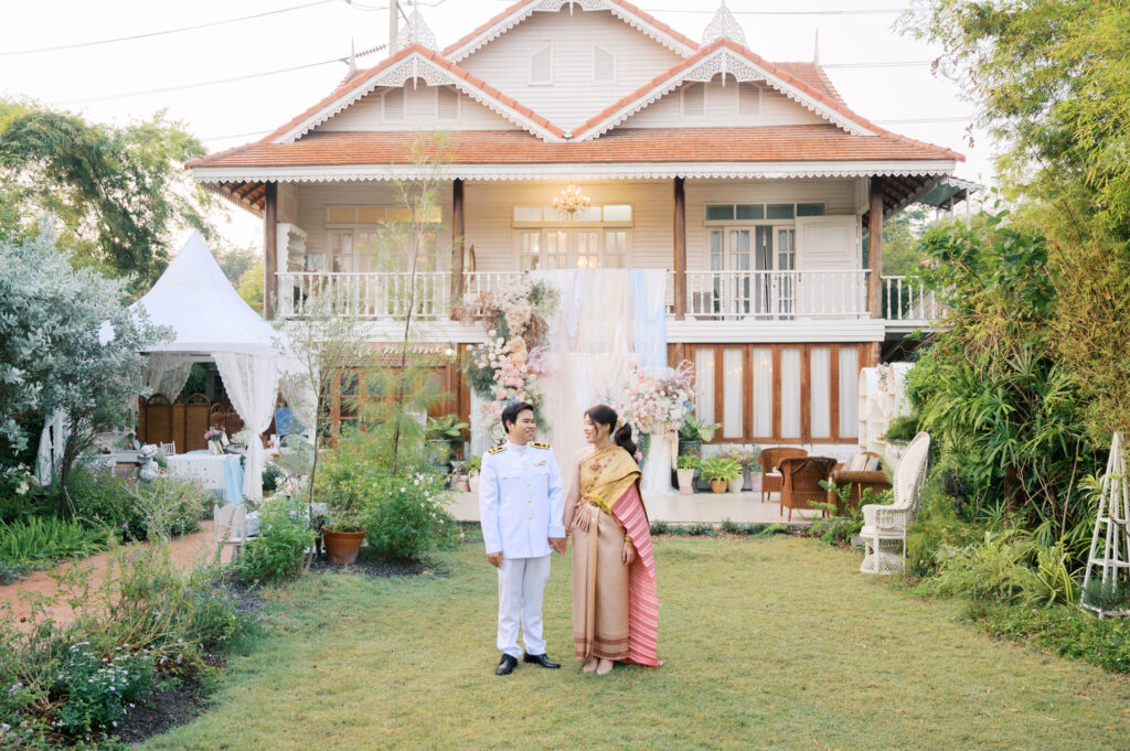 สถานที่จัดงานแต่งงานสมุทรปราการ, สถานที่จัดงานแต่งงาน, เมซองเดอมามี, maisondemamie, wedding venue, wedding photo, thai wedding, vintage wedding, classic wedding,ชุดไทยพาสรรธ์, ชุดไทยนุ่งสด
