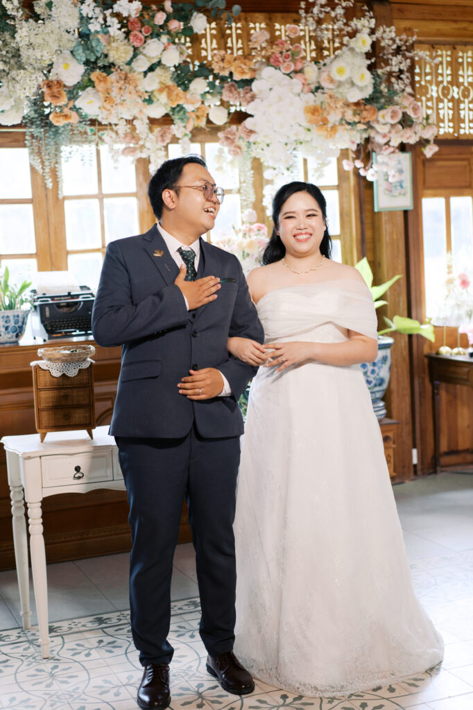 สถานที่จัดงานแต่งงานสมุทรปราการ, wedding venue, Thai house wedding, maison de mamie, garden wedding, vintage wedding, classic wedding, งานแต่งงานในสวน